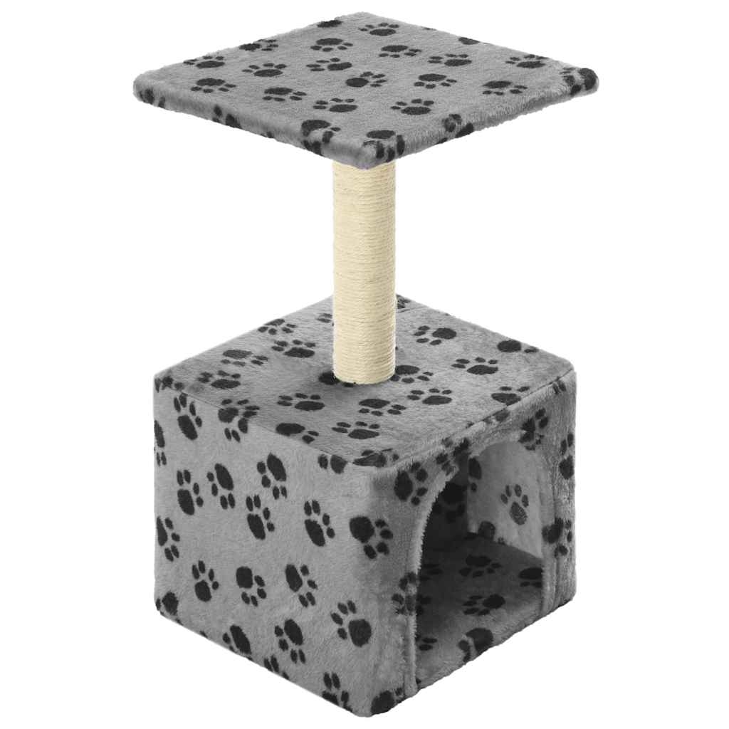 vidaXL Katt Klösträd med klöspelare i sisal 55 cm tassavtryck