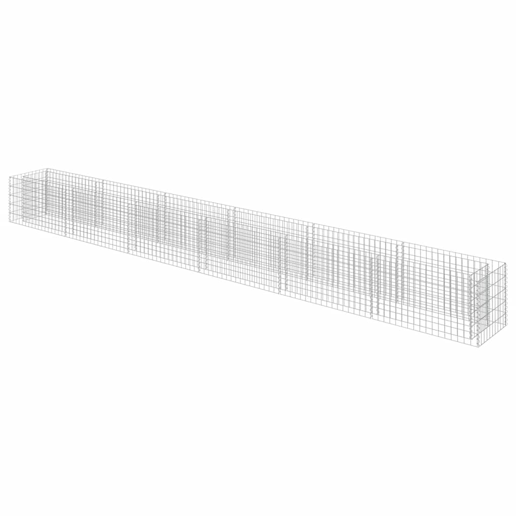 vidaXL Planteringsgabion upphöjd galvaniserat stål 540x50x50 cm