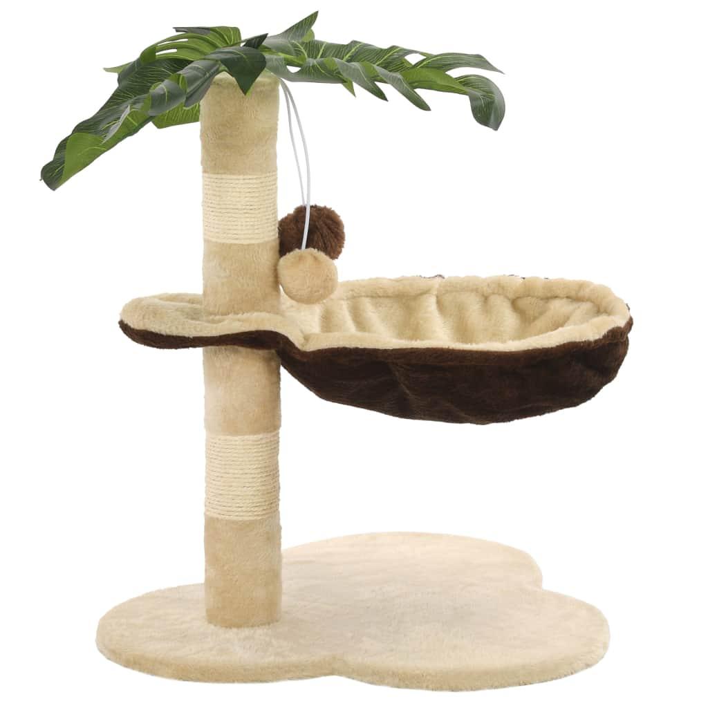 vidaXL Katt Klösträd med klöspelare i sisal 50 cm beige och