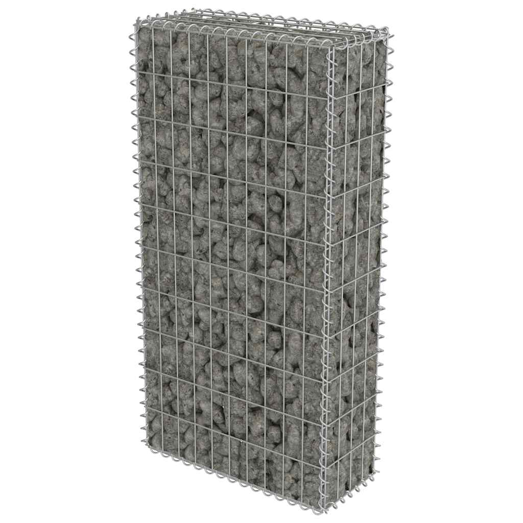 vidaXL Gabionmur i galvaniserat stål 50x20x100 cm