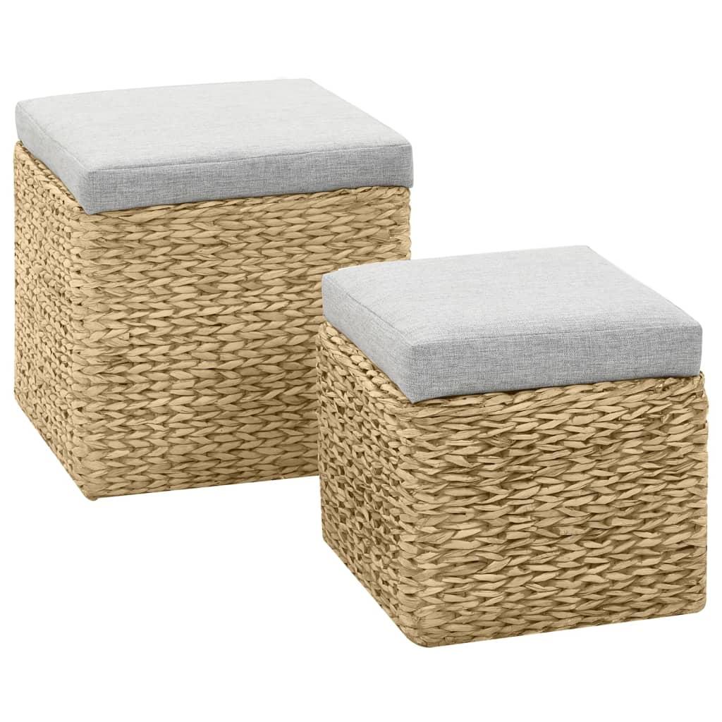 vidaXL Ottoman set 2 delar sjögräs