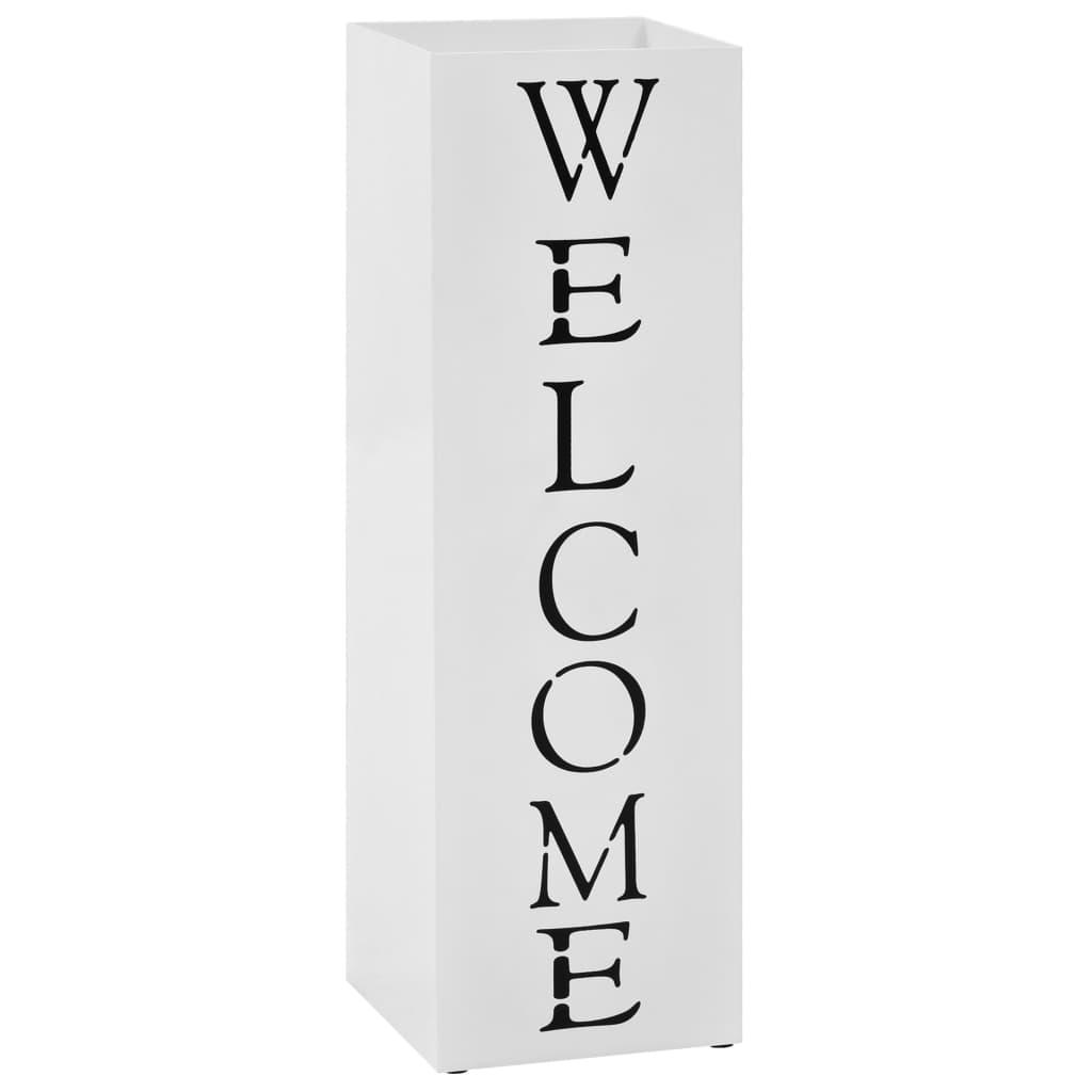 vidaXL Paraplyställ welcome stål
