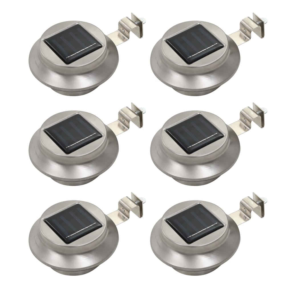 vidaXL Sollampa LED set 6 st rund 12 cm