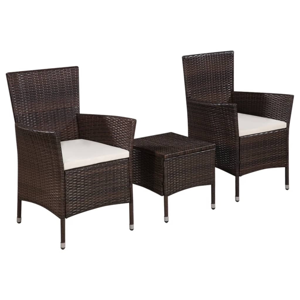 vidaXL Caféset 3 delar konstrotting