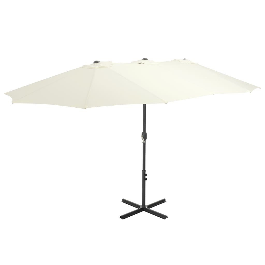 vidaXL Trädgårdsparasoll med aluminiumstång 460x270 cm