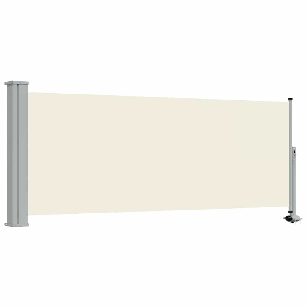 vidaXL Infällbar sidomarkis 100 x 300 cm gräddvit