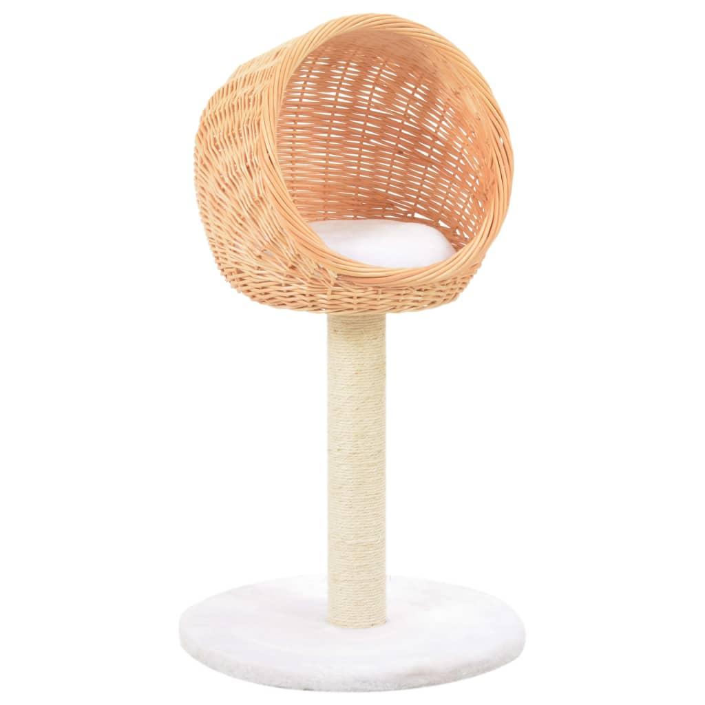 vidaXL Katt Klösträd med klöspelare i sisal & naturlig pil
