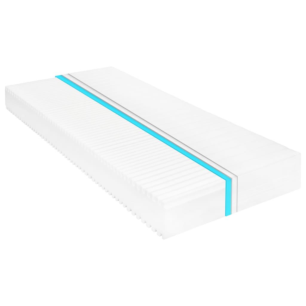 vidaXL Madrass 160x200 cm 7 zoner PU-skum 16 cm H2 H3