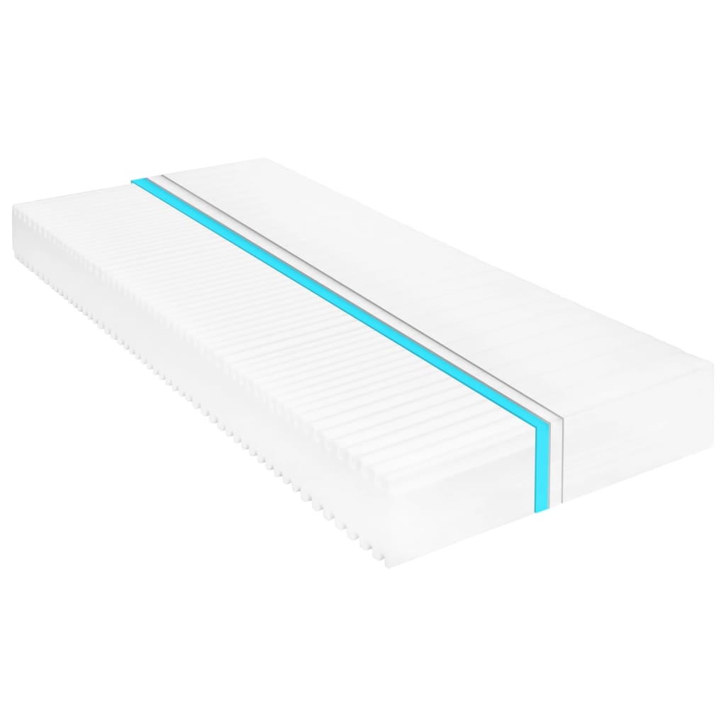 vidaXL Madrass 90x200 cm 7 zoner PU-skum 16 cm H2 H3