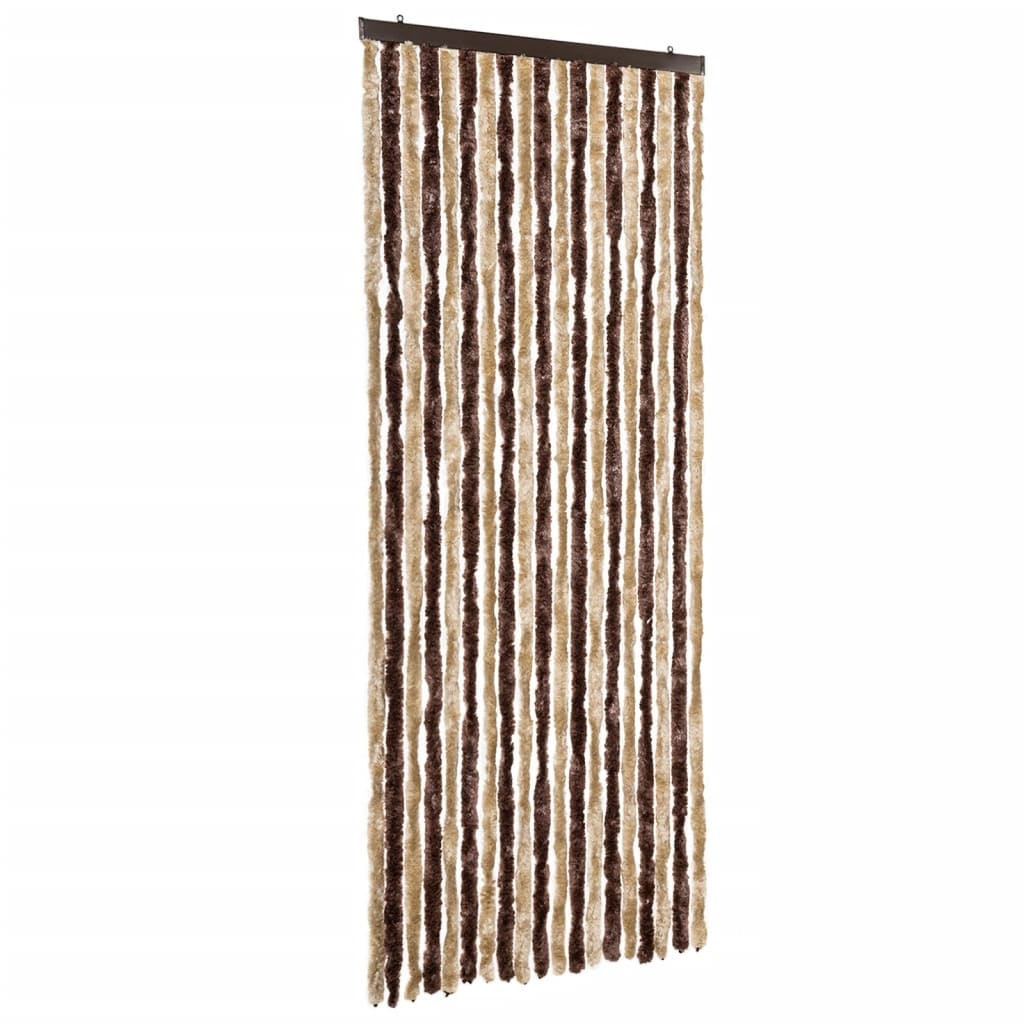 vidaXL Insektsdraperi beige och ljusbrun 56x185 cm chenille