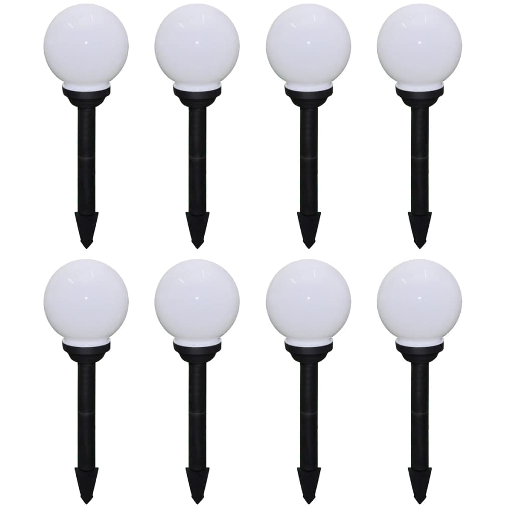 vidaXL Utomhuslampor 8 st LED 15 cm med markspett
