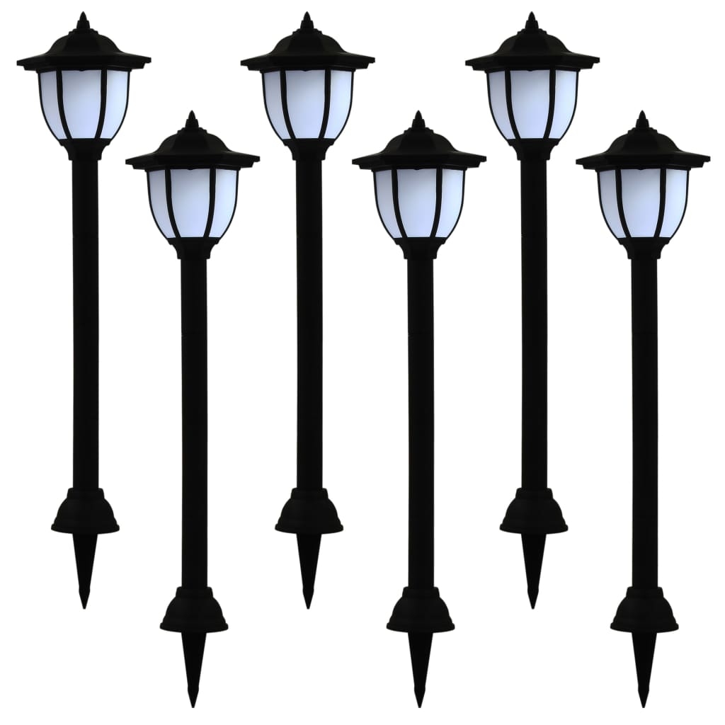 vidaXL Solcellslampor för staket 6 st LED