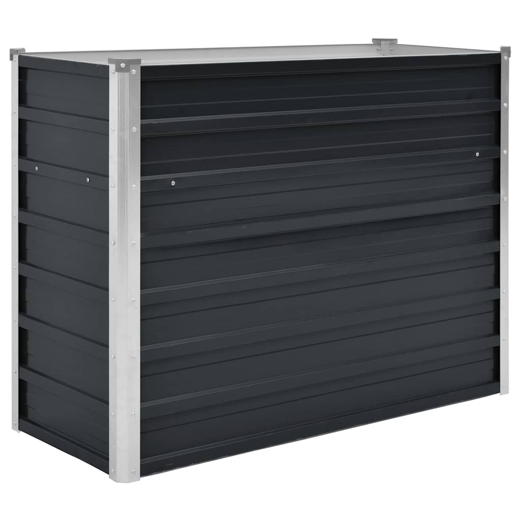 vidaXL Odlingslåda upphöjd antracit 100x40x77 cm galvaniserat stål