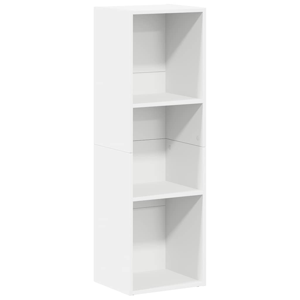 vidaXL Bokhylla/TV-bänk vit 36x30x114 cm spånskiva