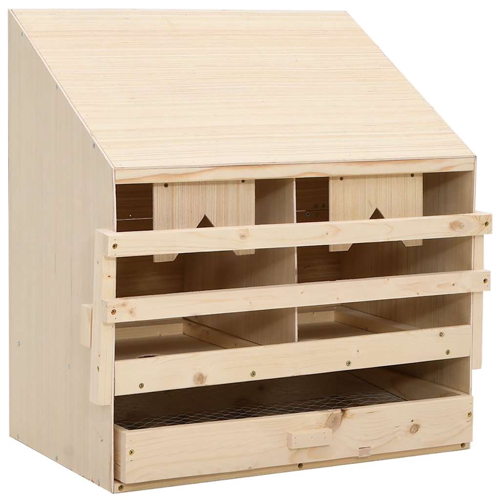 vidaXL Värprede 2 fack 63x40x65 cm massiv furu