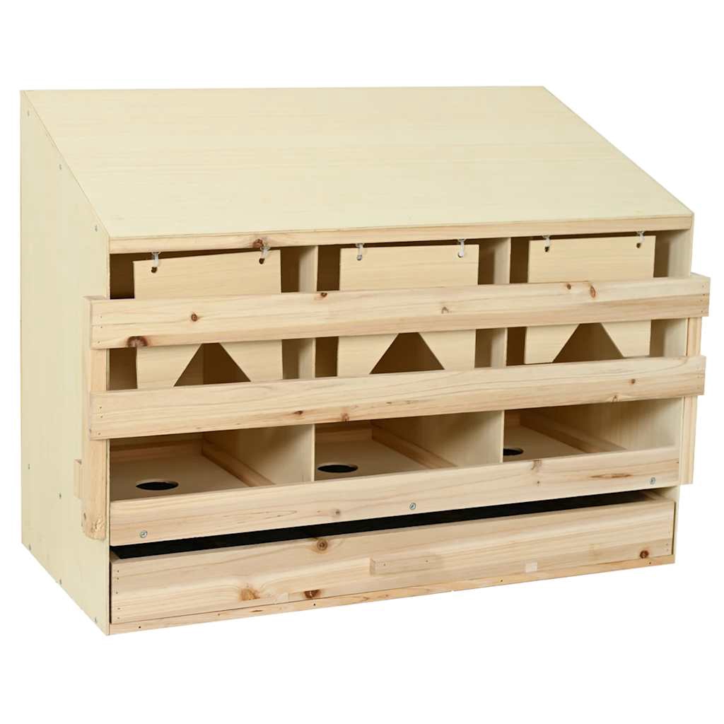 vidaXL Värprede 3 fack 93x40x65 cm massiv furu