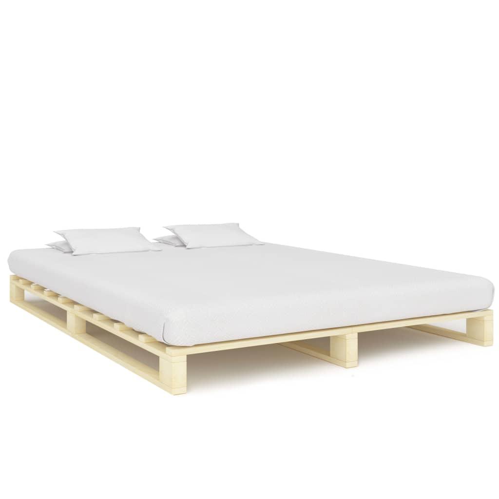 vidaXL Pallsäng utan madrass 200x200 cm massiv furu