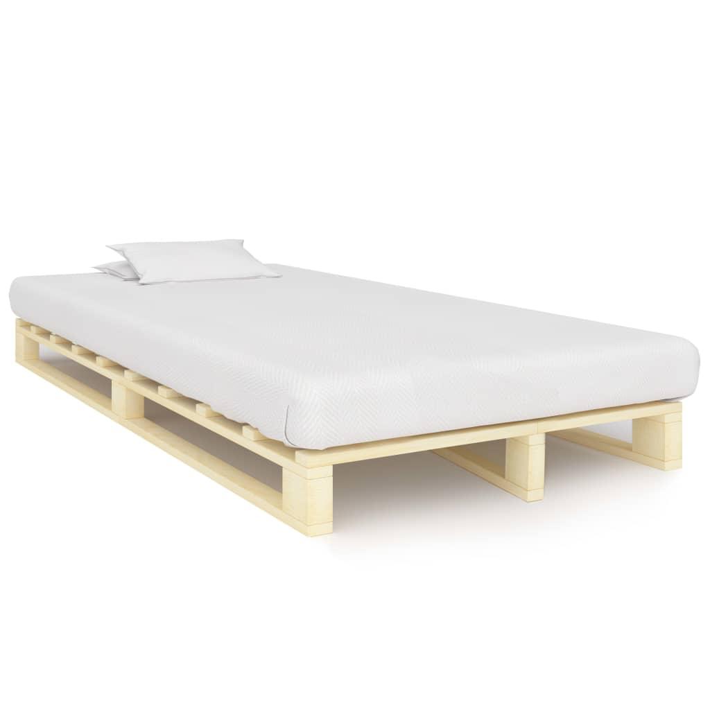 vidaXL Pallsäng utan madrass massiv furu 120x200 cm