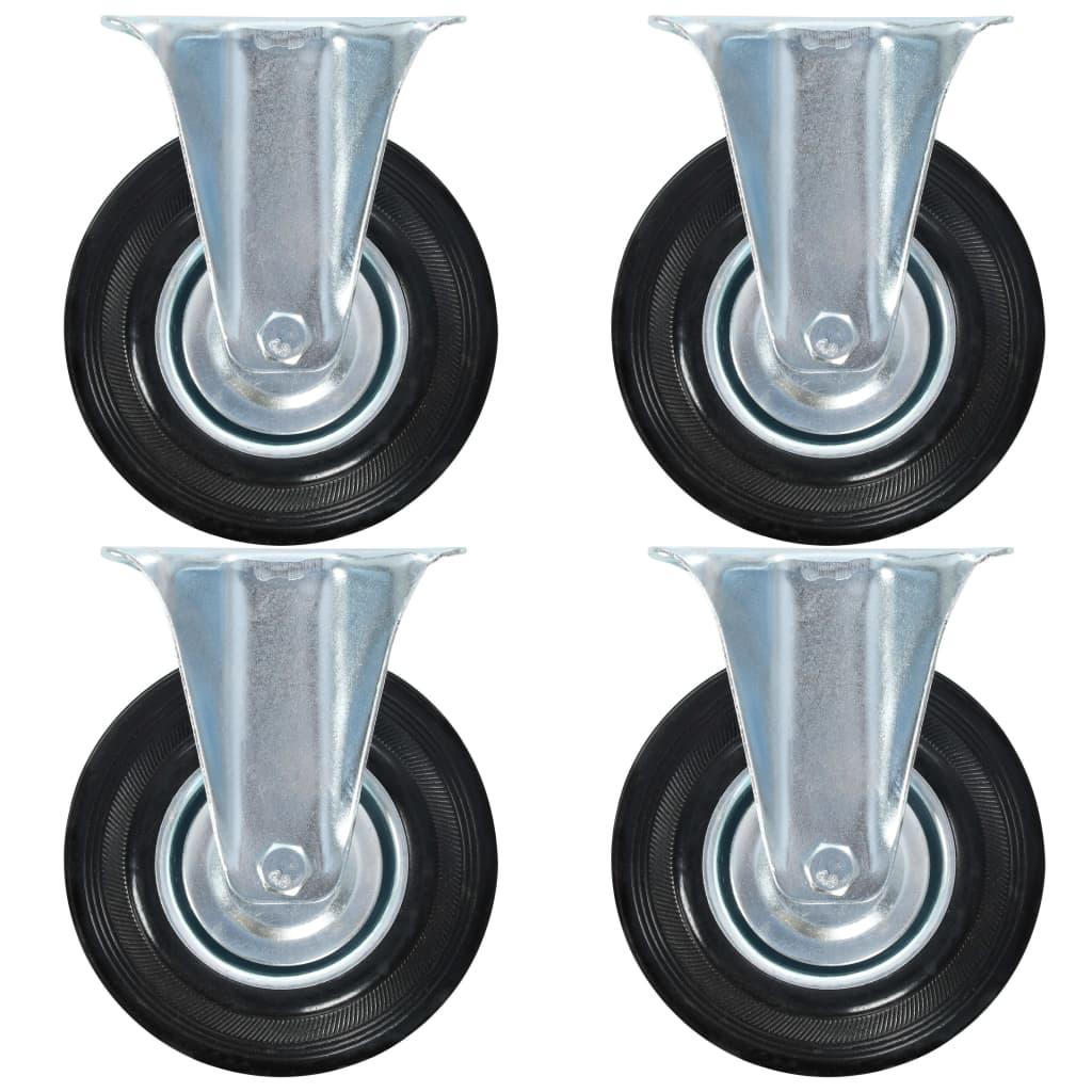 vidaXL Fasta hjul 8 st 125 mm