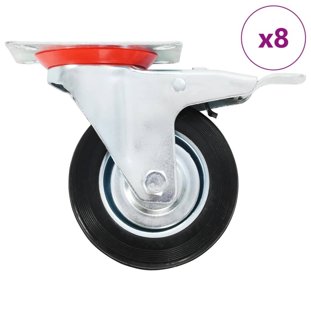 vidaXL Länkhjul 8 st 100 mm