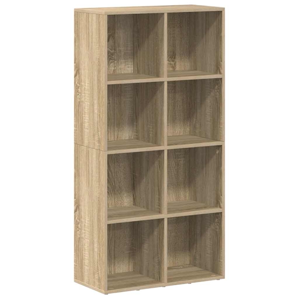 vidaXL Bokhylla/skänk sonoma-ek 66x30x130 cm konstruerat trä