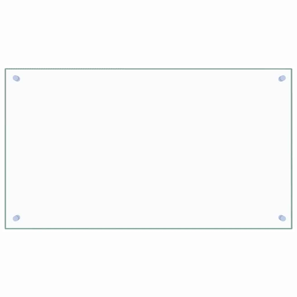 vidaXL Stänkskydd transparent 90x50 cm härdat glas