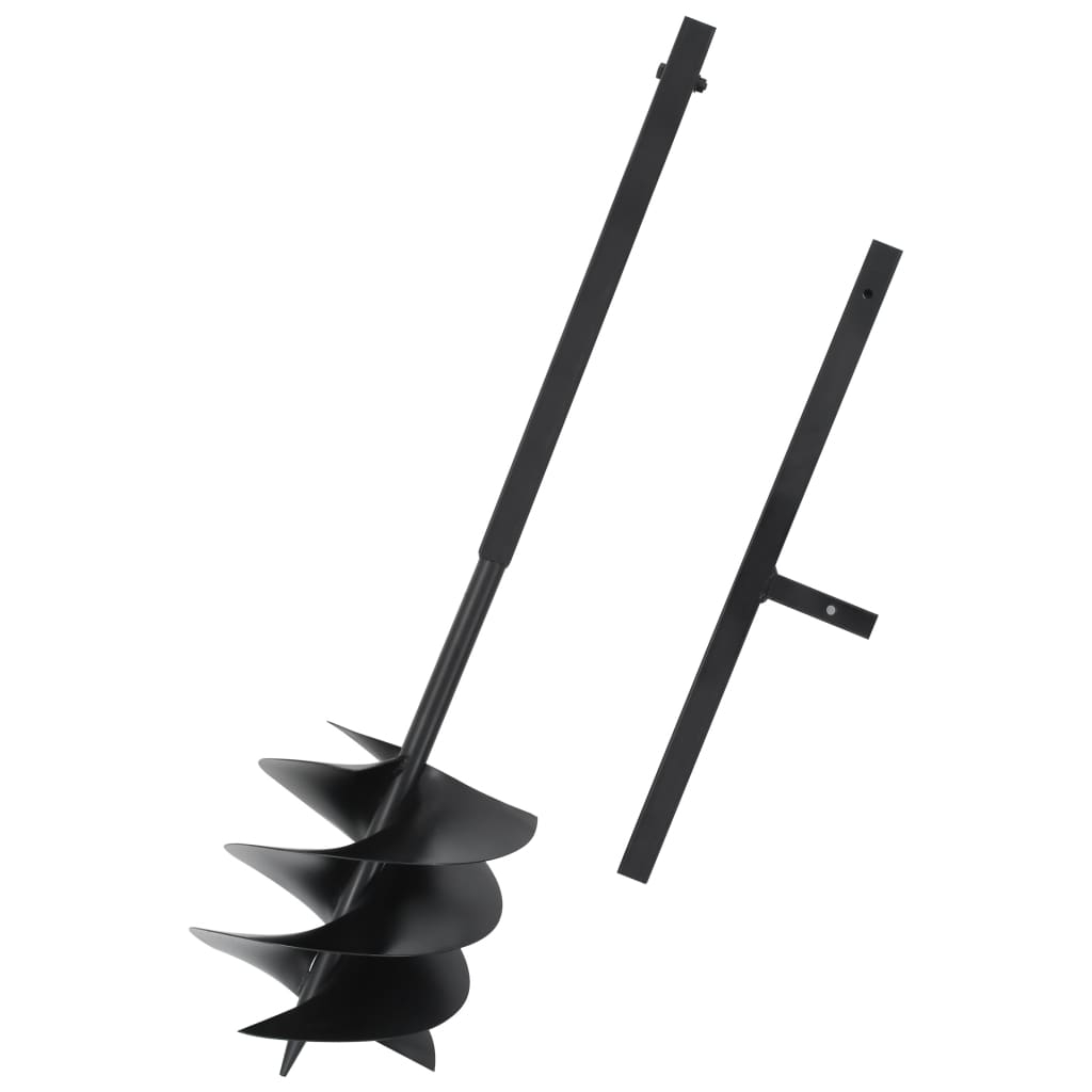 vidaXL Jordborr med handtag 250 mm stål