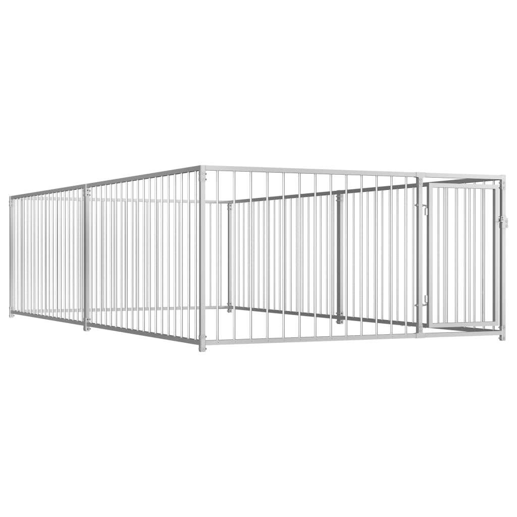 vidaXL Hundgård för utomhusbruk 200x400x100 cm