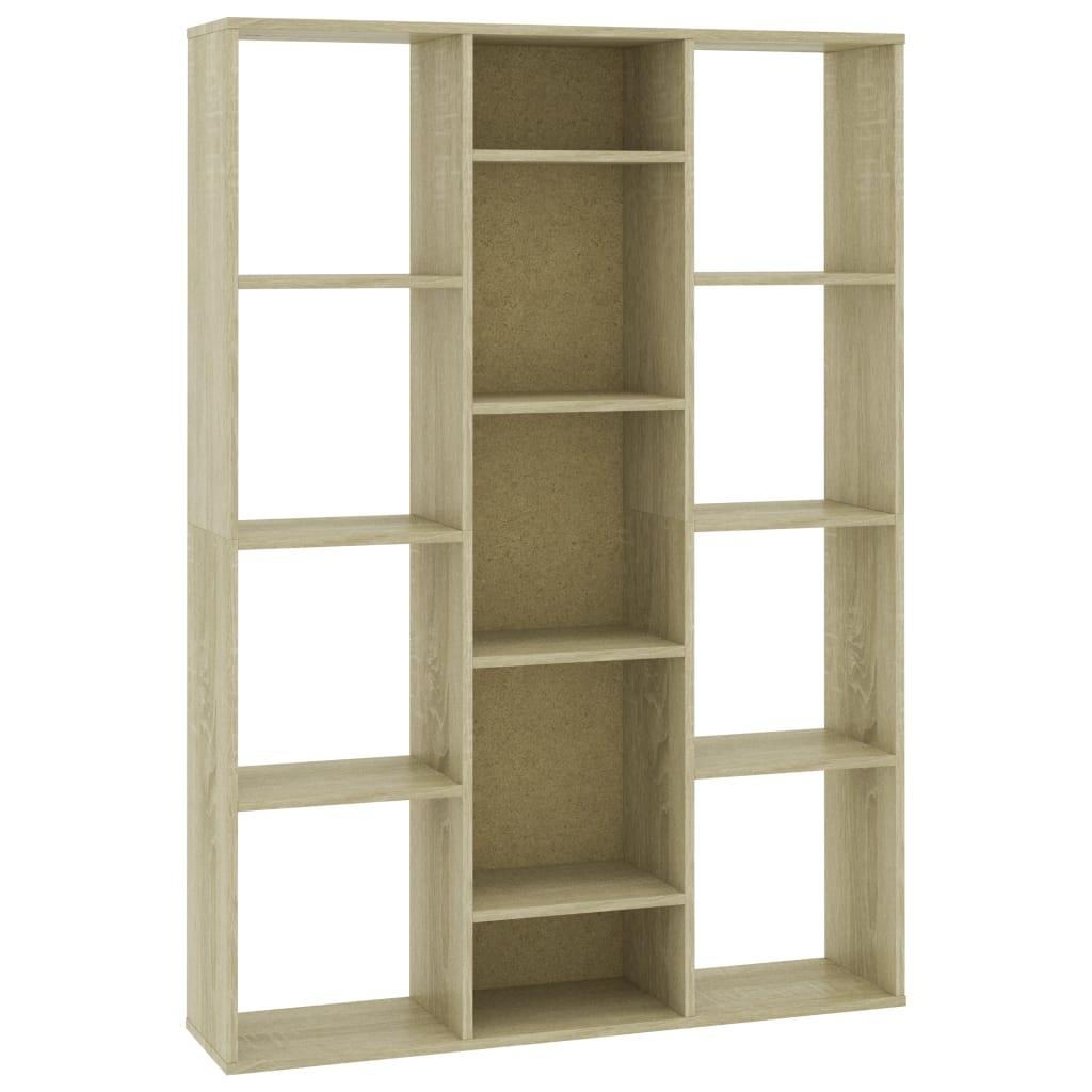 vidaXL Rumsavdelare/bokhylla sonoma-ek 100x24x140 cm spånskiva