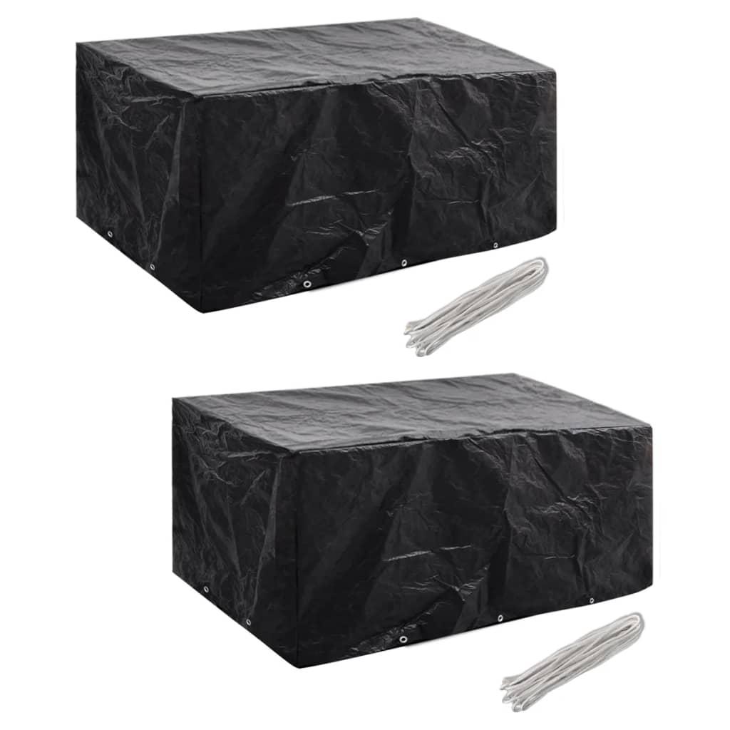vidaXL Puutarhahuonekalujen suojat 2 kpl 10 purjerengasta 240x140 cm