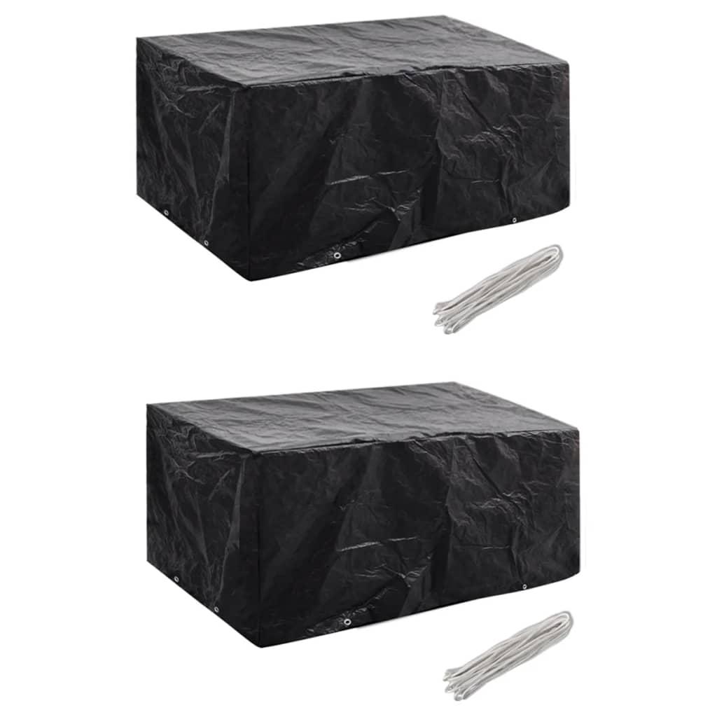 vidaXL Överdrag för trädgårdsmöbler 2 st 8 öljetter 180x140cm
