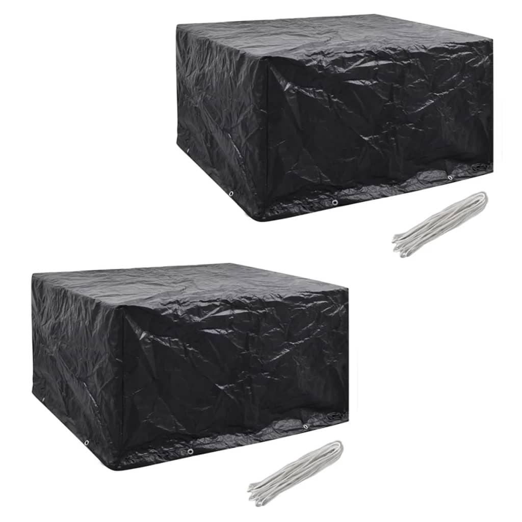 vidaXL Överdrag för trädgårdsmöbler 2 st 8 öljetter 172x113cm