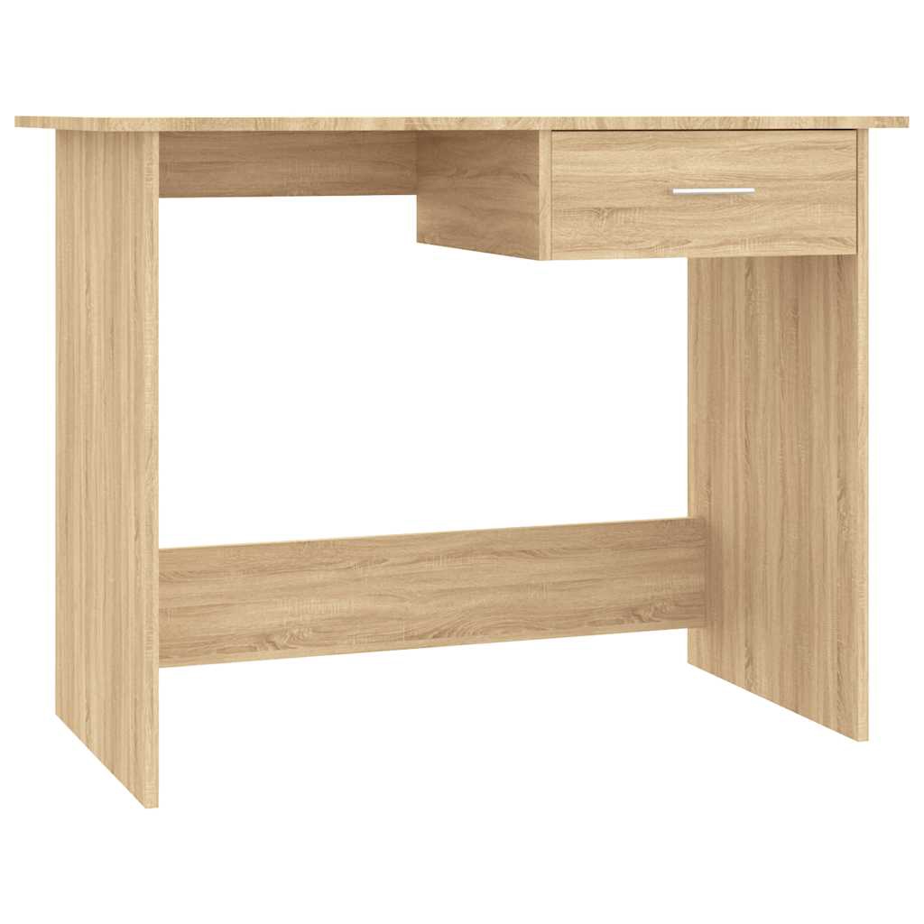 vidaXL Skrivbord sonoma-ek 100x50x76 cm konstruerat trä