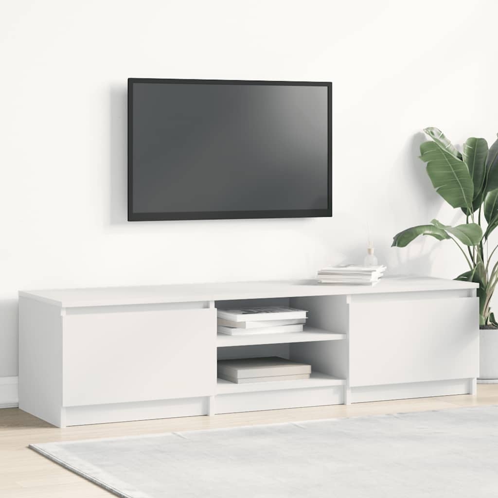vidaXL Tv-bänk vit 140x40x35,5 cm konstruerat trä