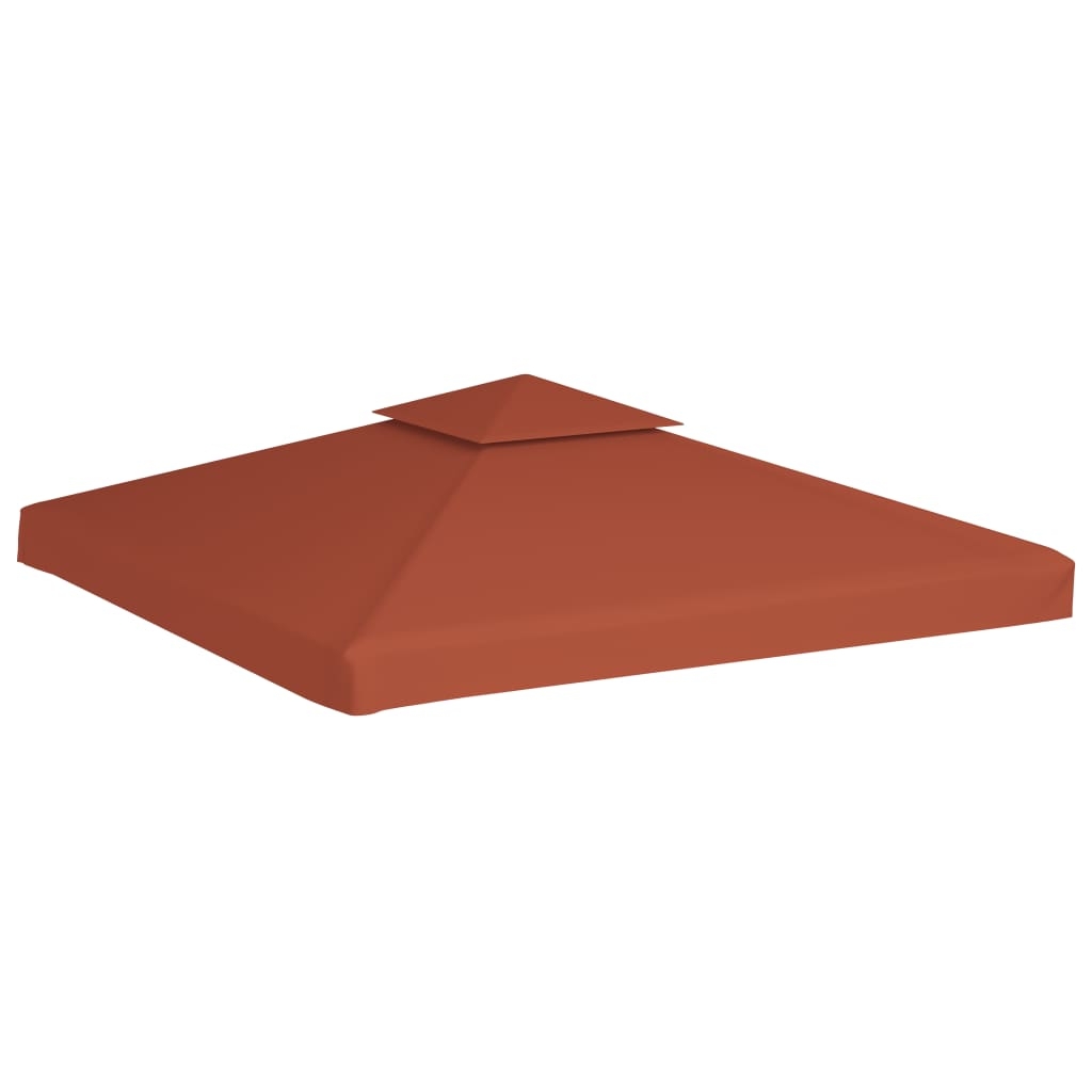 vidaXL Paviljongtak med ventilering 310 g/m² 3x3 m terrakotta