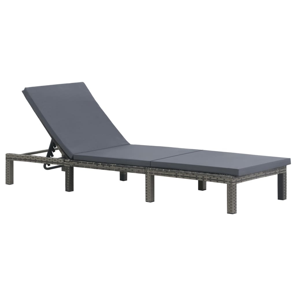 vidaXL Solsäng med dyna konstrotting