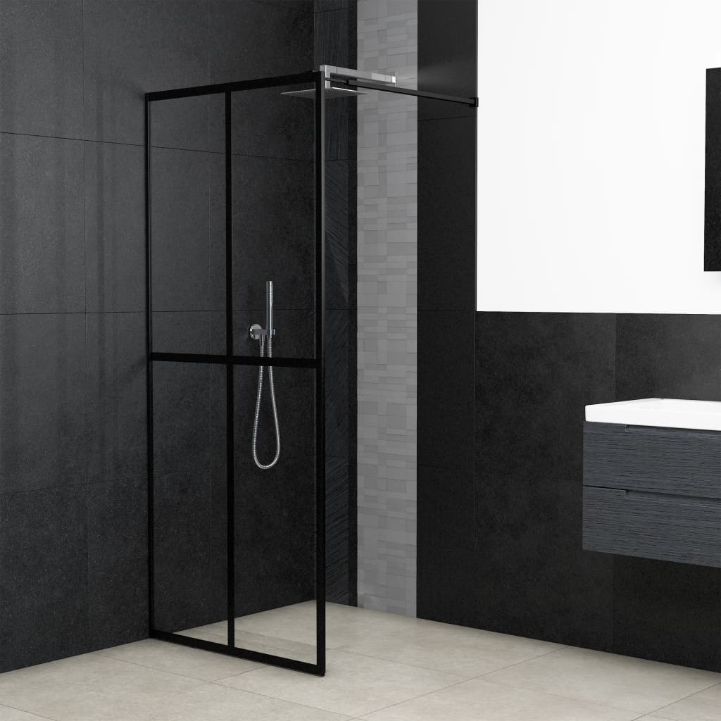vidaXL Walk-in Suihkun seinäke kirkas karkaistu lasi 80x195 cm