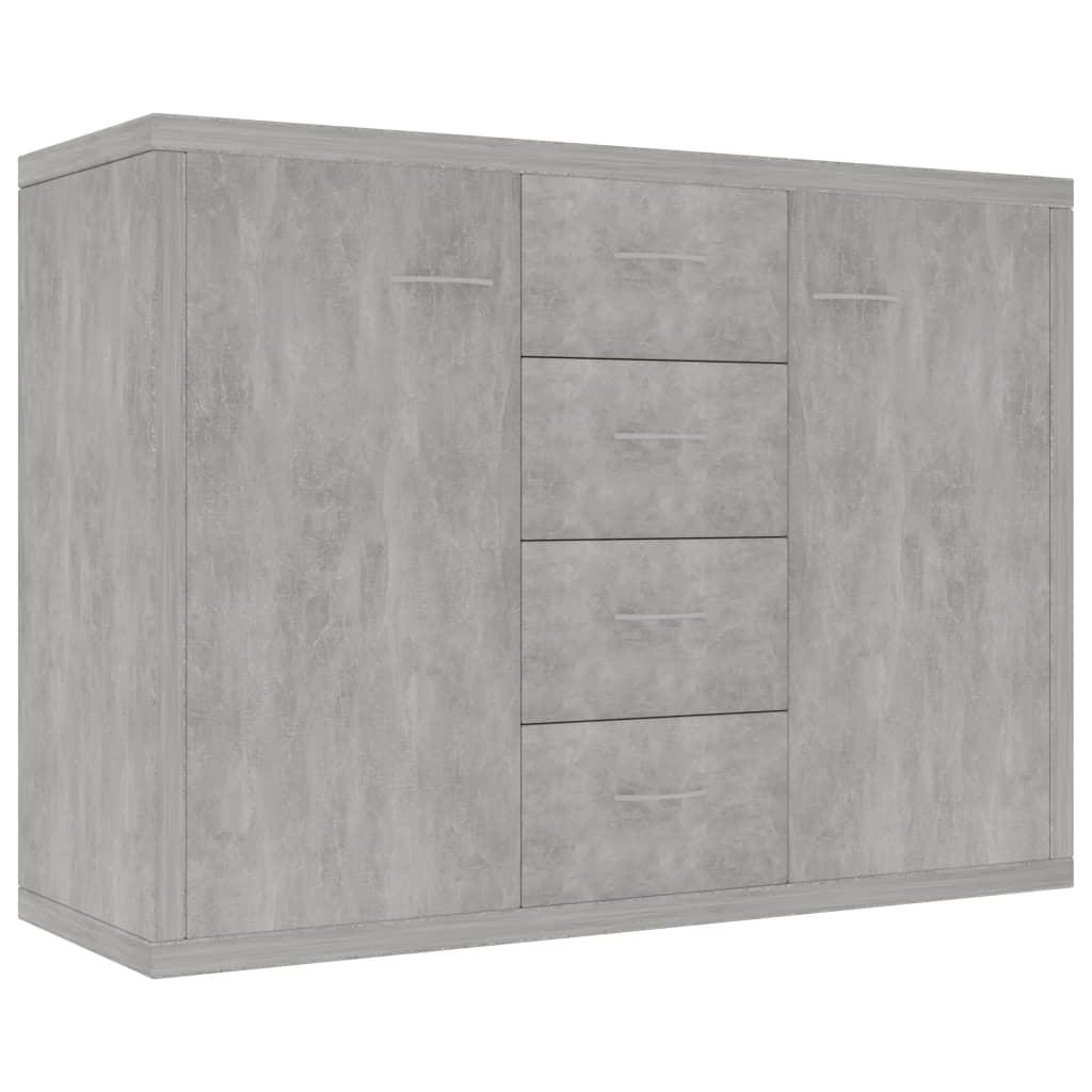 vidaXL Skänk betonggrå 88x30x65 cm spånskiva