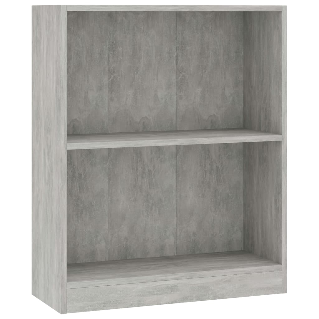 vidaXL Bokhylla betonggrå 60x24x76 cm konstruerat trä