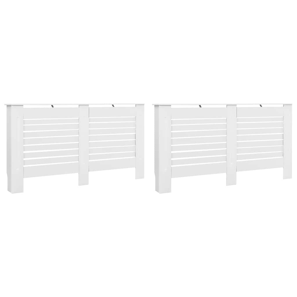 vidaXL Elementskydd 2 st vit 152x19x81,5 cm MDF
