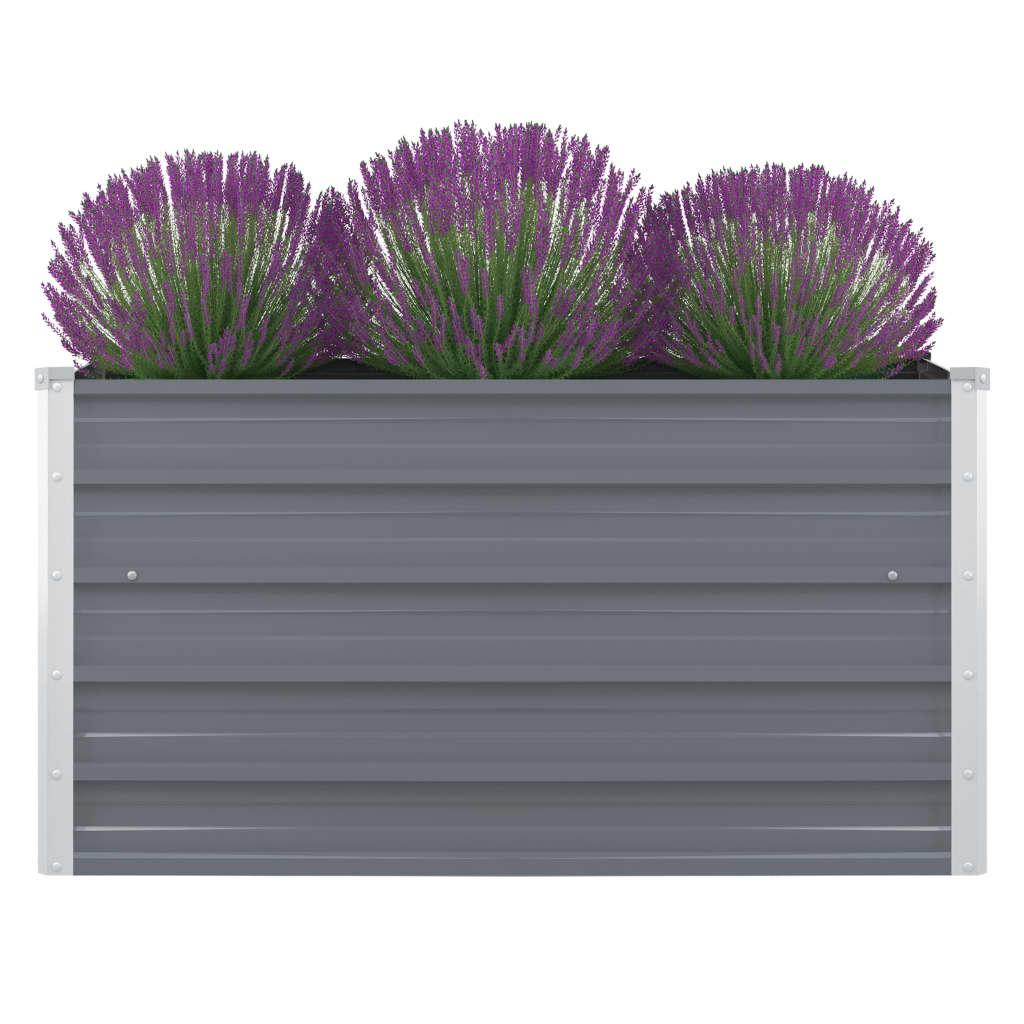 vidaXL Odlingslåda 100x100x45 cm galvaniserat stål