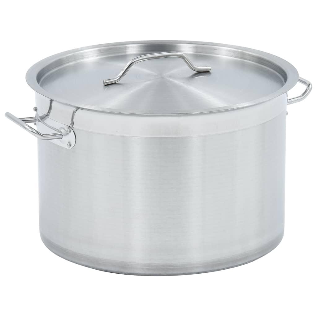 vidaXL Kastrull 24 L 36x24 cm rostfritt stål