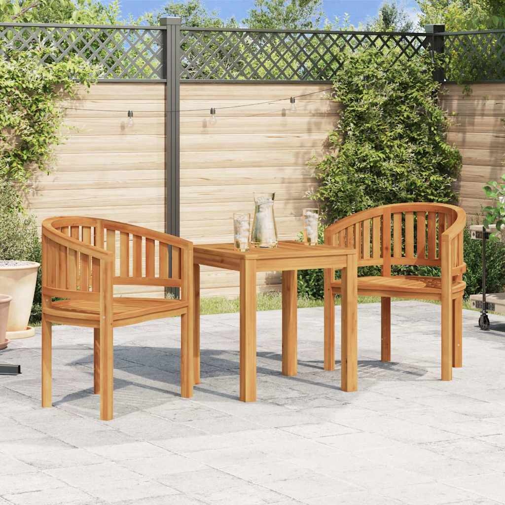 vidaXL Bananstolar 2 st massiv teak