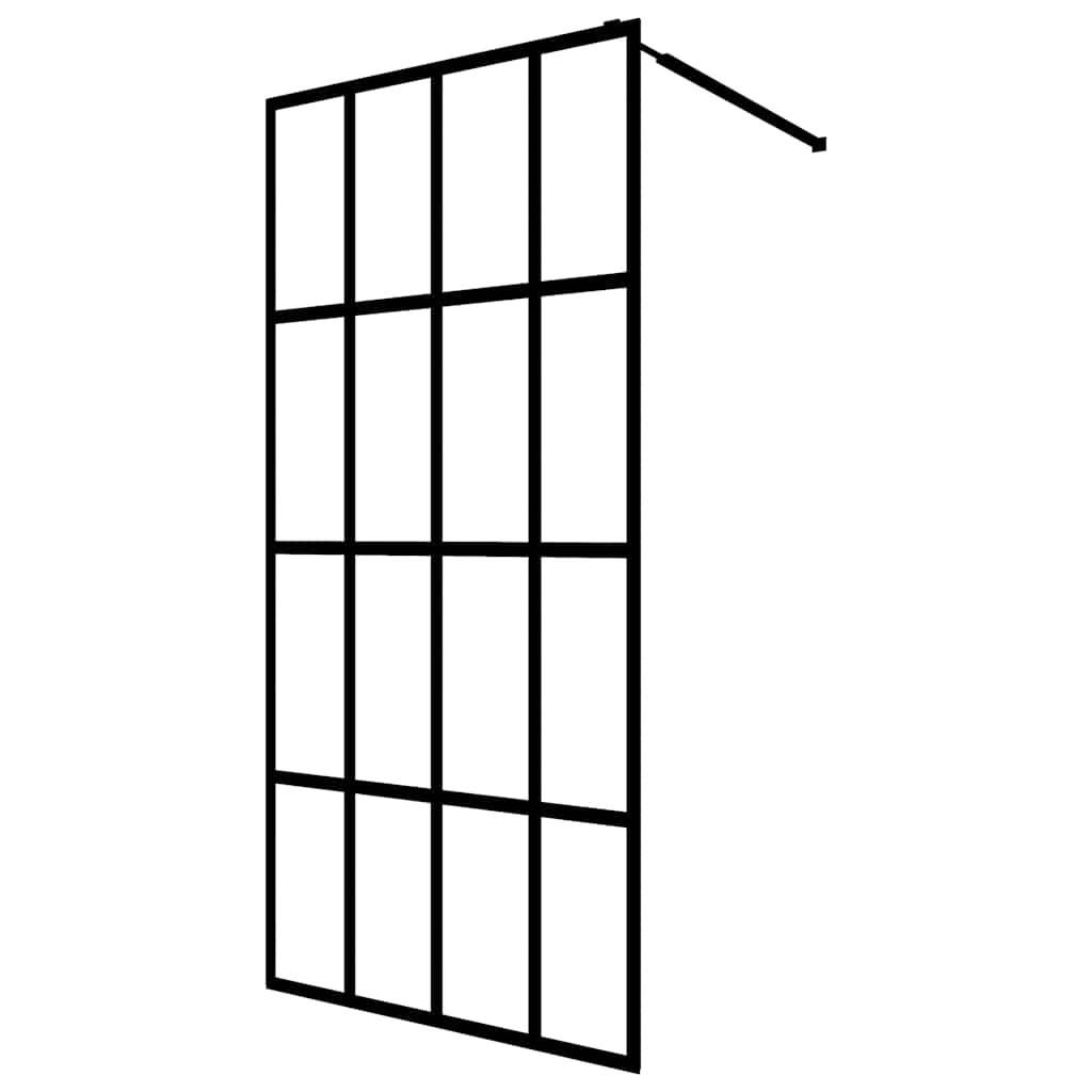 vidaXL Duschvägg till duschkabin härdat klart glas 118x190 cm
