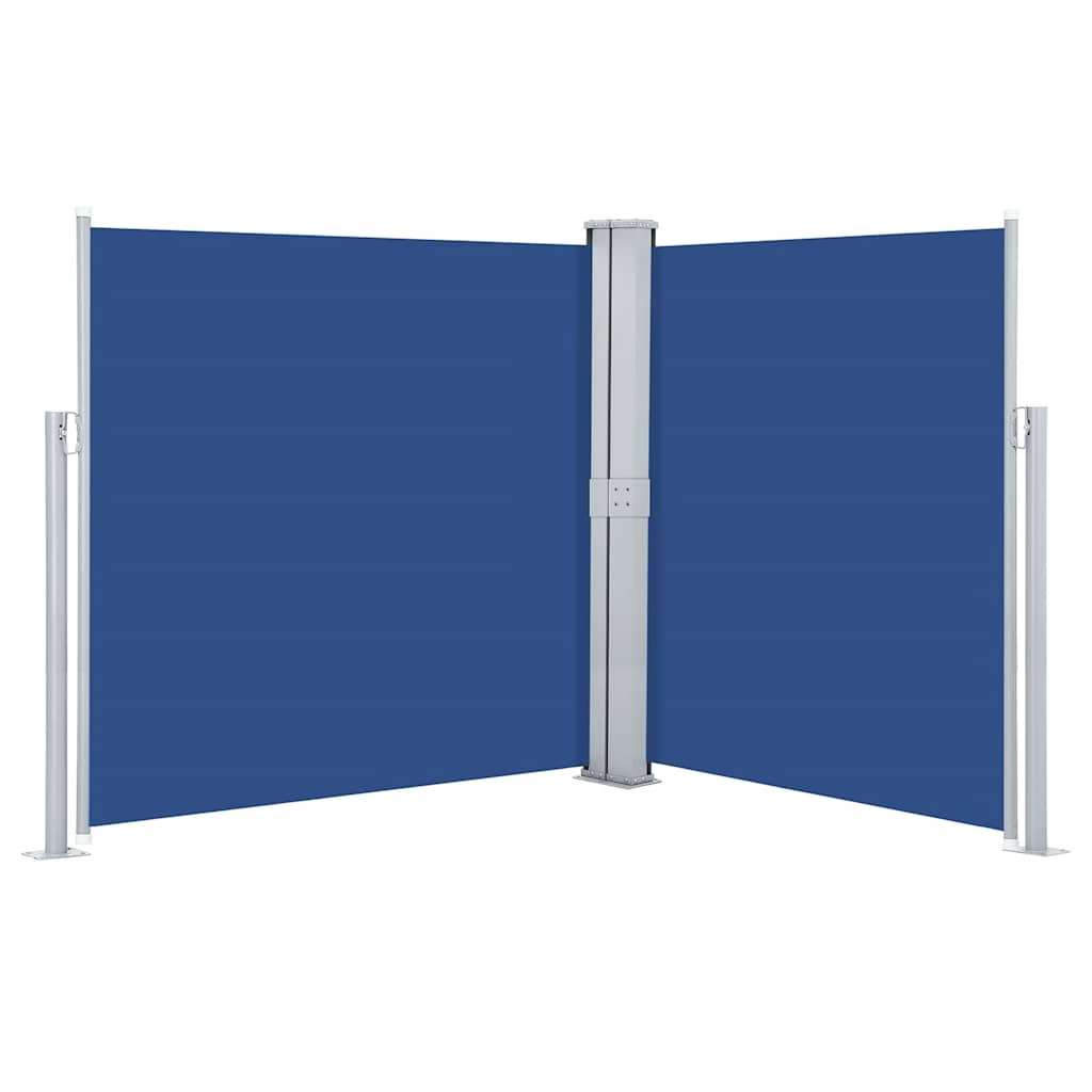 vidaXL Infällbar sidomarkis blå 160x600 cm