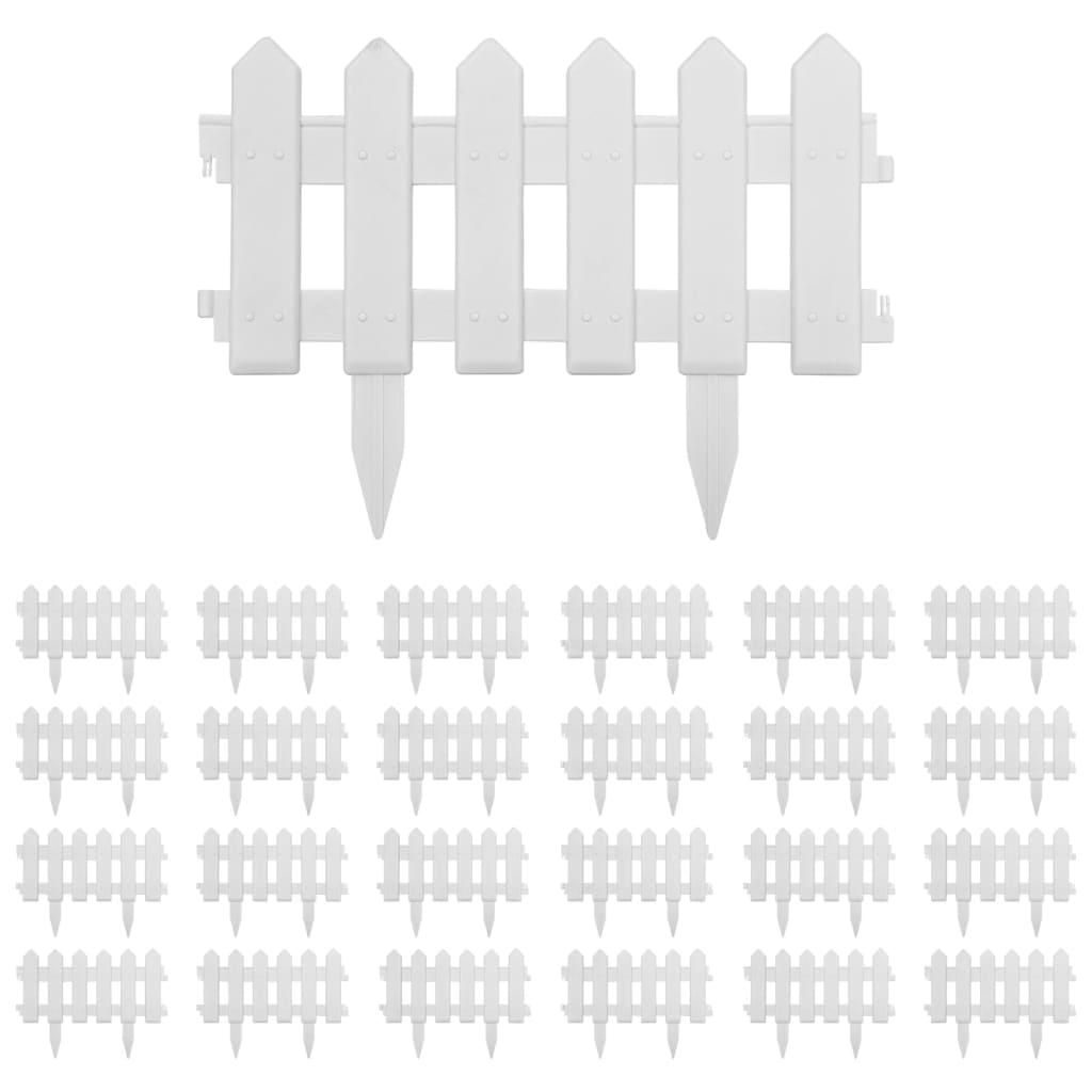 vidaXL Rabattkant 25 st vit 10 m PP