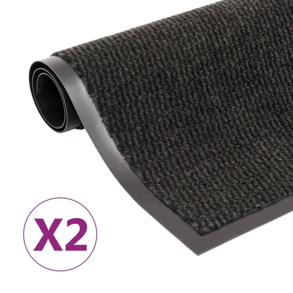 vidaXL Dörrmattor 2 st rektangulär tuftad 80x120 cm