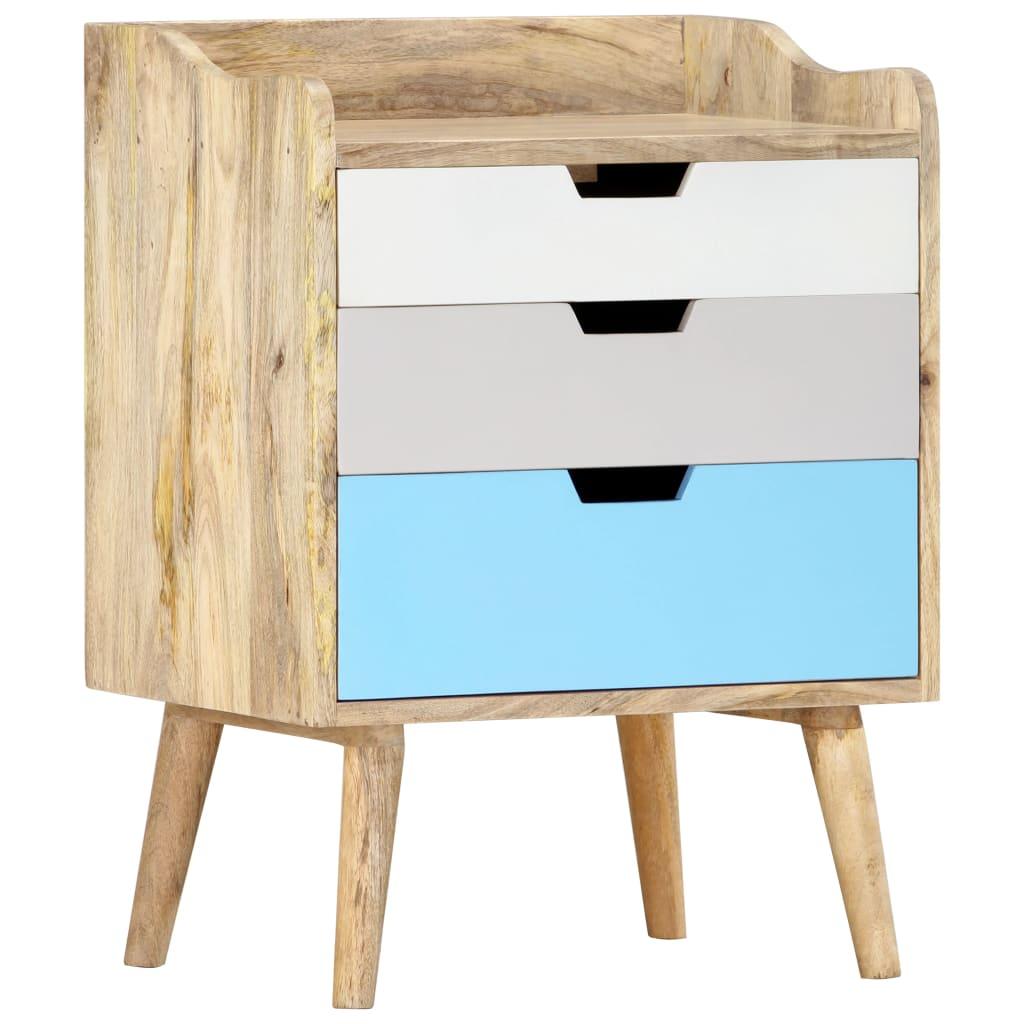 vidaXL Sängbord 47x35x63 cm massivt mangoträ