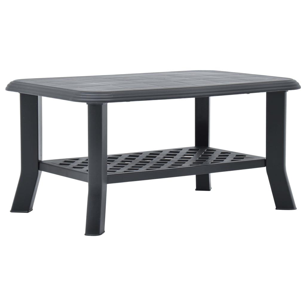 vidaXL Soffbord antracit 90x60x46 cm plast