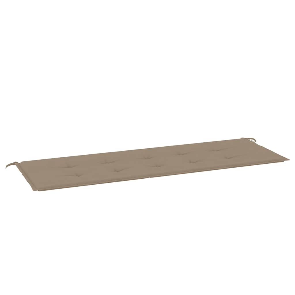 vidaXL Bänkdyna för trädgården taupe 150x50x3 cm oxfordtyg